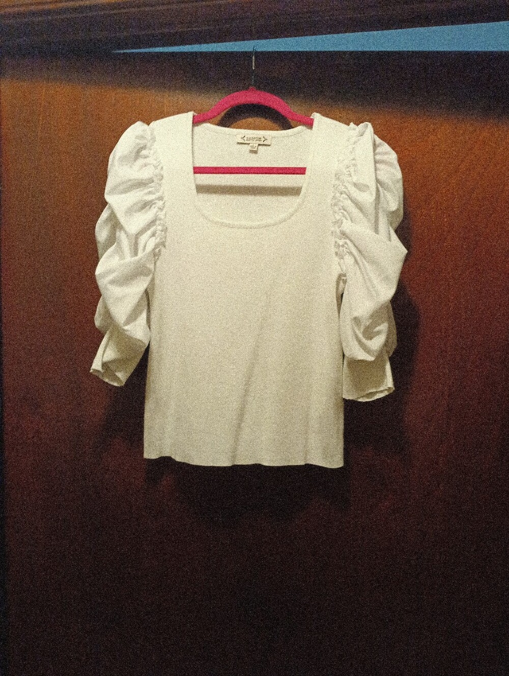 Nanette Lapore Blousen 1/2  Sleeve Knit Top Size Large White